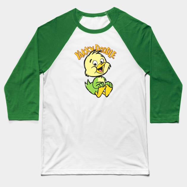 Retro Cartoon Baby Duck Baseball T-Shirt by Tricera Tops